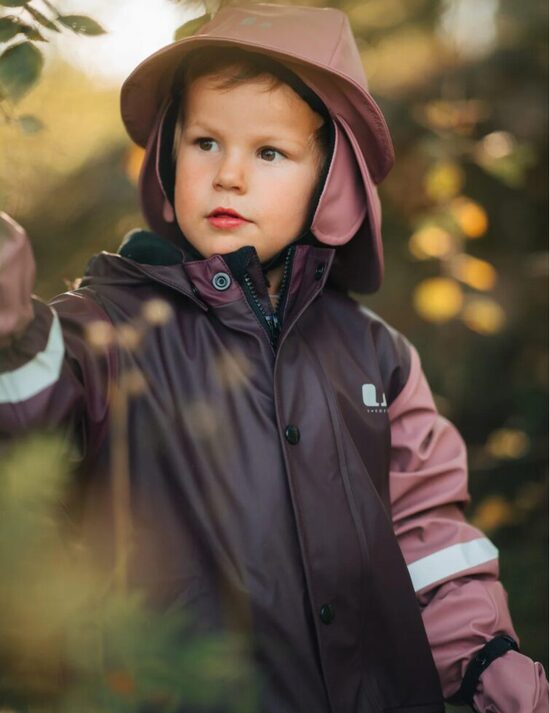 Lindberg Sweden fliisvoodriga vihmakombe - Plum/Dry Rose